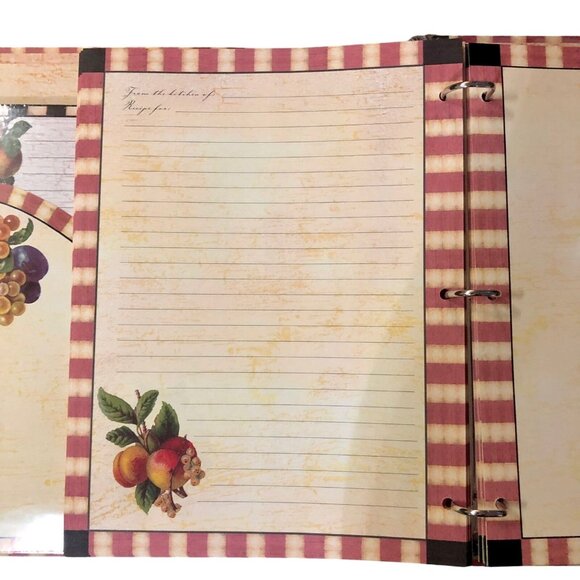 New Seasons Deluxe Recipe Binder 2003 Fruit Hardcover New Not Sealed 50 Pages - Picture 5 of 12